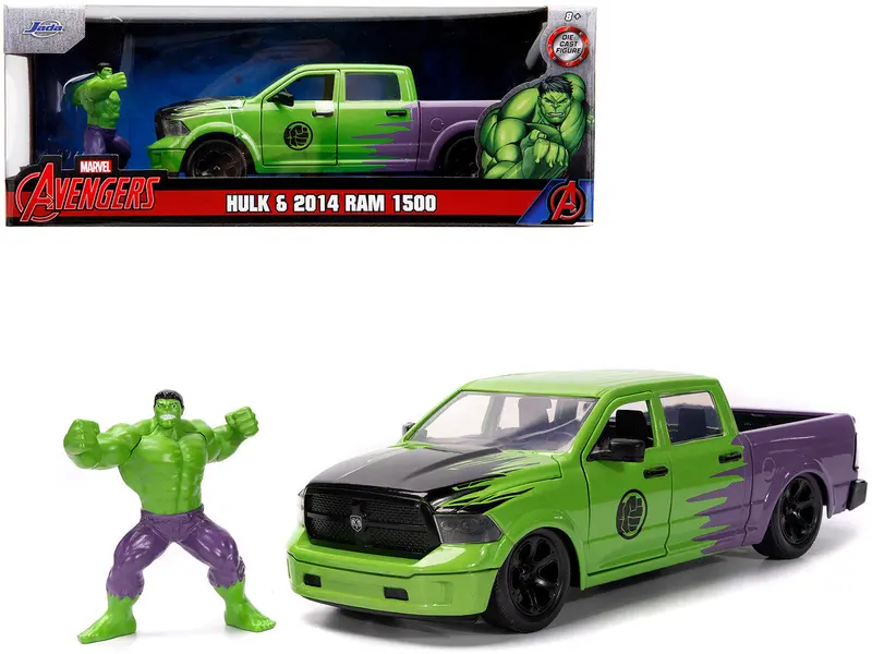 1:24 Hulk W/ 2014 Ram 1500 Pickup Truck -- Marvel The Avengers -- Jada 1