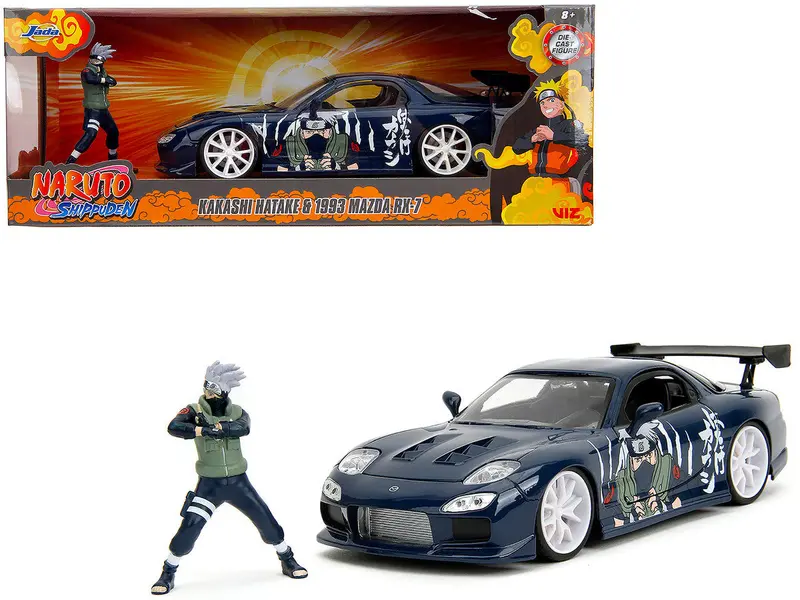 1:24 Kakashi Hatake W/ 1993 Mazda Rx-7 -- V2 Naruto Shippuden -- Jada 1