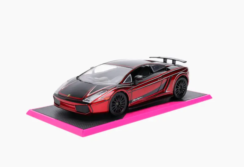 1:24 Lamborghini Gallardo Superleggera -- Dark Red/Black -- Jada: Pink Slips 1
