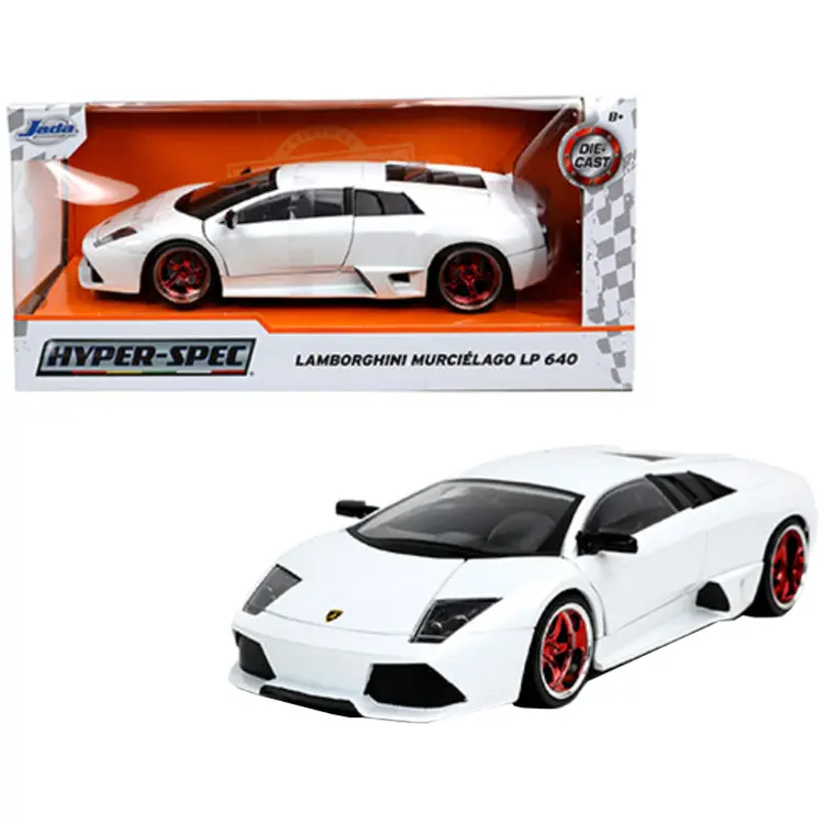 1:24 Lamborghini Murcielago Lp640 -- White -- Jada: Hyper-Spec 1