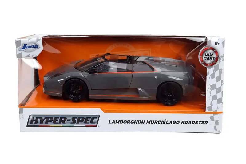1:24 Lamborghini Murcielago Roadster -- Grey -- Jada: Hyper-Spec 1