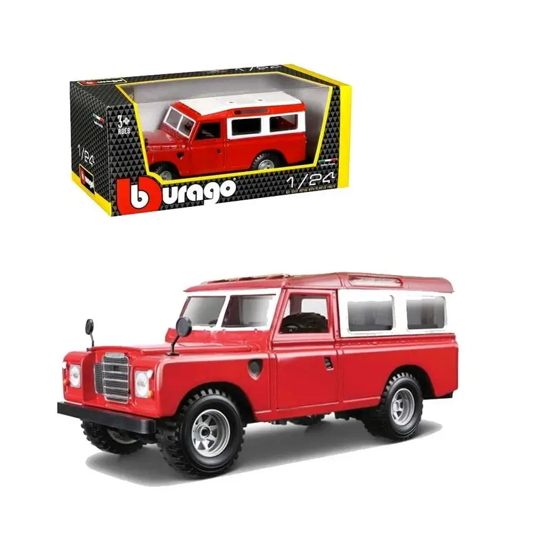 1:24 Land Rover Series Ii (2) -- Red/White -- Bburago 1