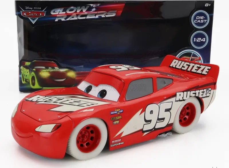1:24 Lightning Mcqueen "Glow Racers" -- From The Disney Movie "Cars" -- Jada 1
