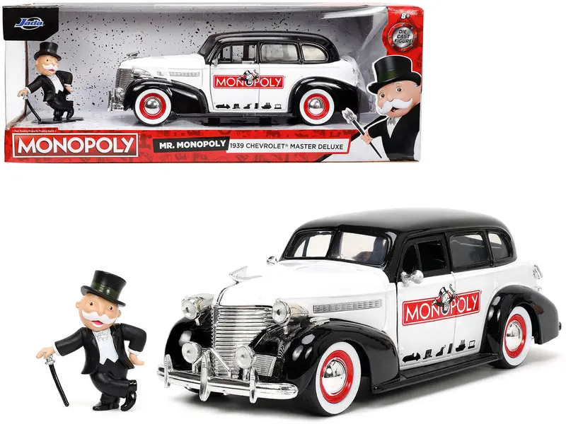 1:24 Monopoly Man W/ 1939 Chevrolet Master Deluxe -- Hollywood Rides Jada 1
