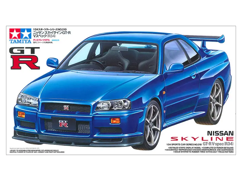 1:24 Nissan Skyline R34 Gt-R -- Plastic Kit -- Tamiya 24210 1