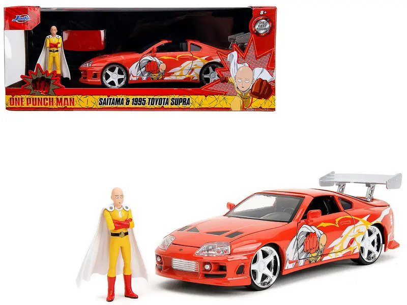 1:24 One Punch Man Saitama W/ 1995 Toyota Supra -- Jada: Hollywood Rides 1