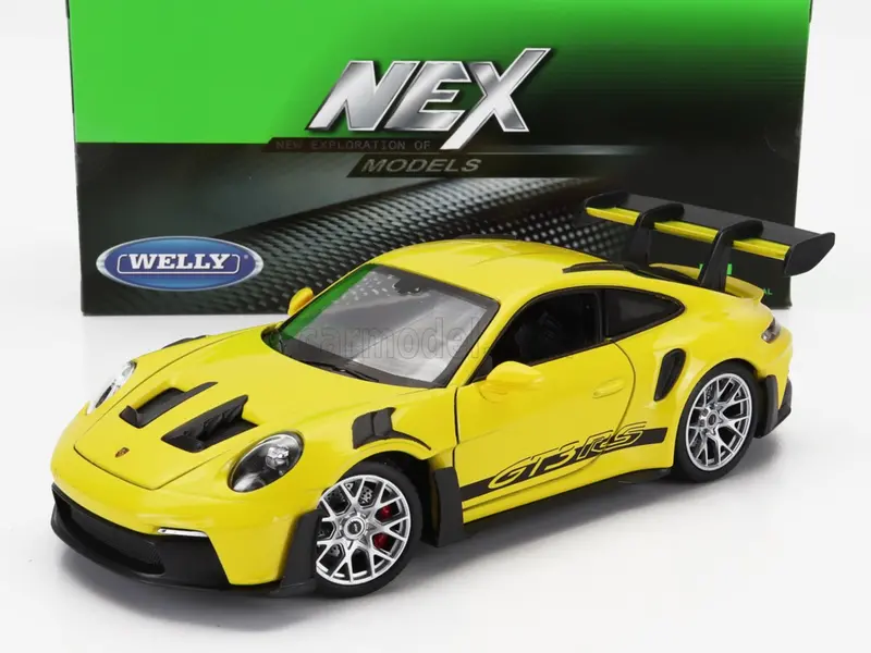1:24 Porsche 911 (992) Gt3 Rs Coupe 2022 -- Yellow -- Welly 1
