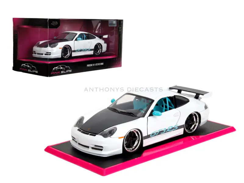 1:24 Porsche 911 Gt3 Rs -- White/Black W/Turquoise Accents -- Jada: Pink Slips 1