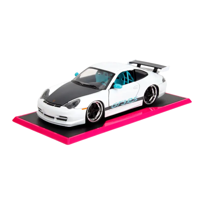 1:24 Porsche 911 Gt3 Rs -- White/Black W/Turquoise Accents -- Jada: Pink Slips 2