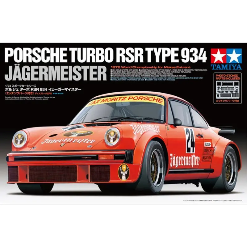 1:24 Porsche Turbo Rsr Type 934 Jagermeister -- Plastic Kit -- Tamiya 24328 1