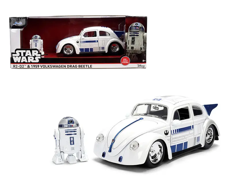 1:24 R2-D2 W/1959 Volkswagen Vw Drag Beetle -- Jada: Star Wars 1