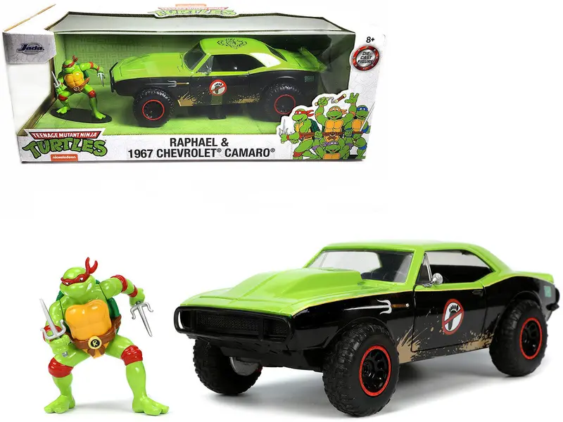 1:24 Raphael W/1967 Chevrolet Camaro Offroad - Teenage Mutant Ninja Turtles Jada 1