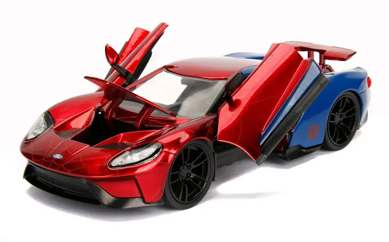 1:24 Spider Man W/ 2017 Ford Gt -- Marvel The Avengers Jada 2