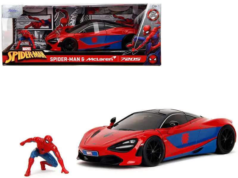 1:24 Spider Man W/ Mclaren 720S -- Marvel The Avengers -- Jada 1