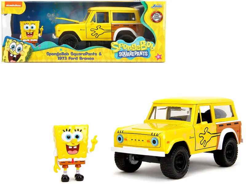 1:24 Spongebob Squarepants W/1973 Ford Bronco -- Nickelodeon Jada 1