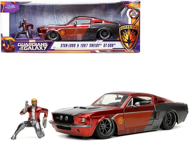 1:24 Star Lord W/1967 Ford Mustang Shelby Gt-500 -- Marvel Avengers Jada 1