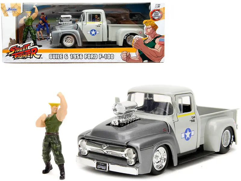 1:24 Street Fighter - Guile W/1956 Ford F-100 Pickup Truck -- Jada 1