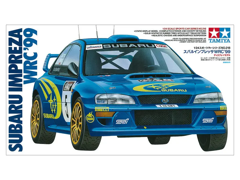 1:24 Subaru Impreza Wrx Sti Wrc Rally 1999 -- Plastic Kit -- Tamiya 24218 1