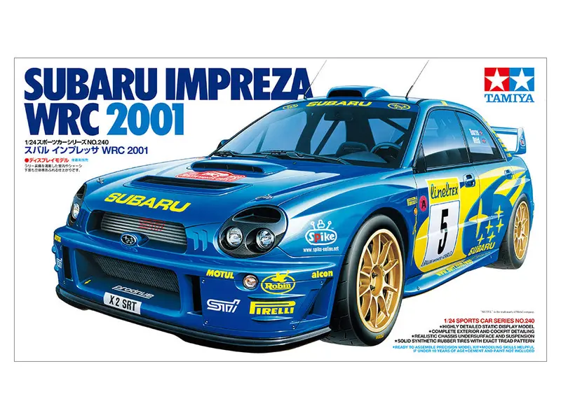 1:24 Subaru Impreza Wrx Sti Wrc Rally 2001 -- Plastic Kit -- Tamiya 24240 1