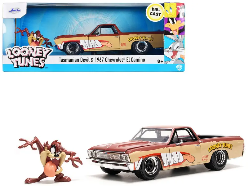 1:24 Tasmanian Devil (Taz) W/1967 Chevrolet El Camino -- Looney Tunes Jada 1