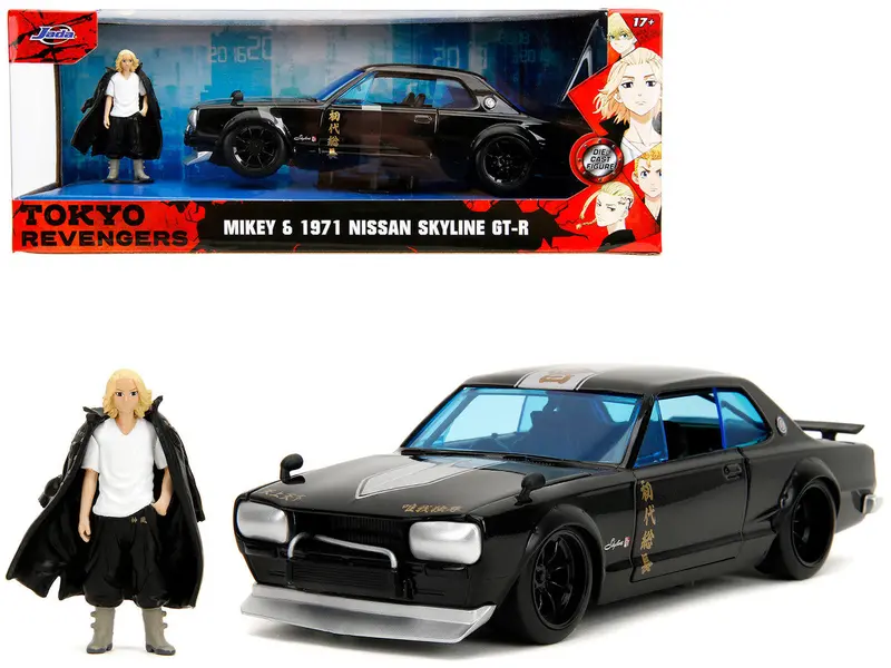 1:24 Tokyo Revengers - Mikey W/1971 Nissan Skyline Gt-R -- Jada 1