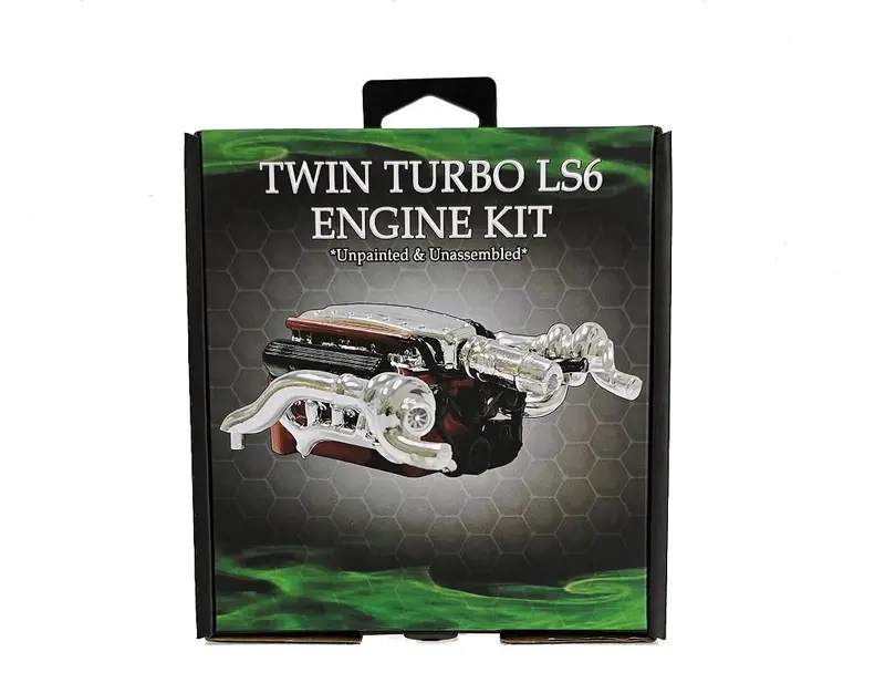 1:24 Twin Turbo Ls V8 Engine + Accessories -- Plastic Kit -- Dda Collectibles 1