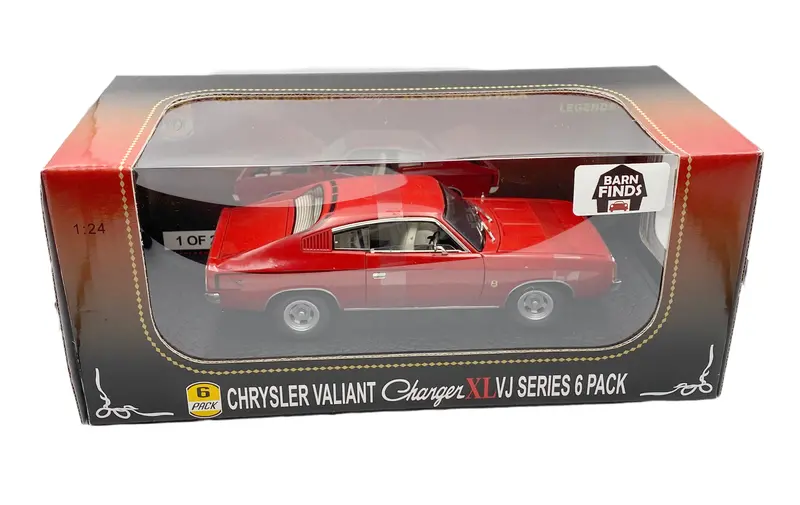 1:24 Valiant Charger Vj Xl -- Vintage Red -- Ozlegends Barn Find Series 1