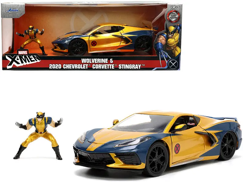 1:24 Wolverine W/2020 Chevrolet Corvette C8 Stingray -- Marvel X-Men Jada 1