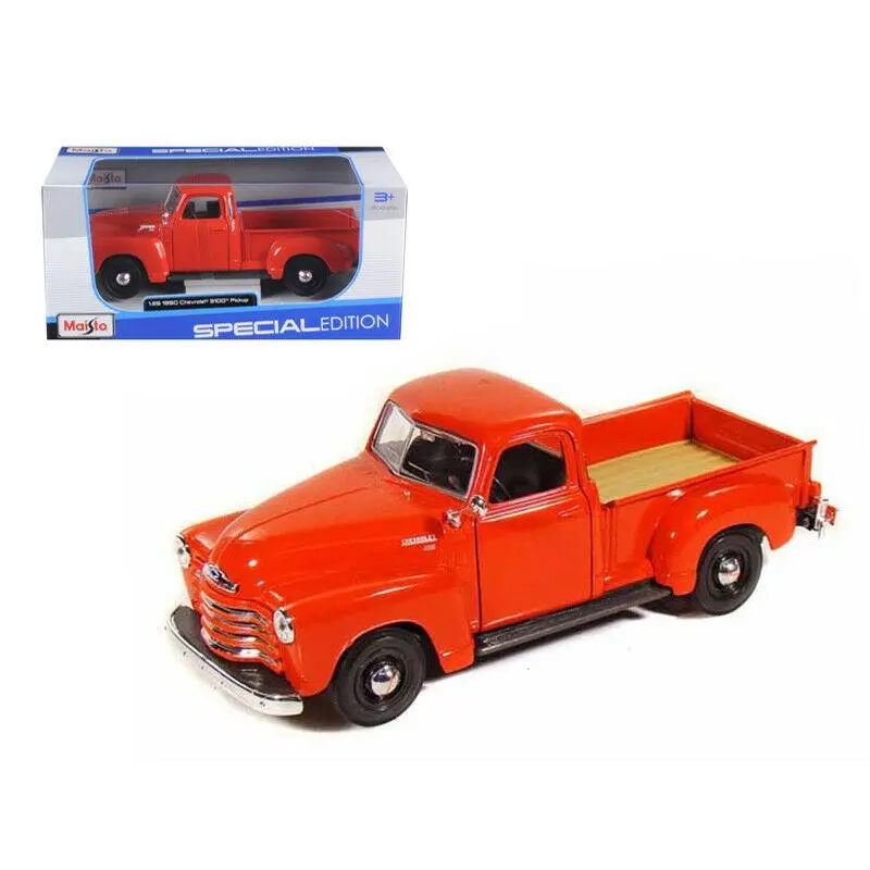 1:25 1950 Chevrolet 3100 Pickup -- Red -- Maisto 1:24 1