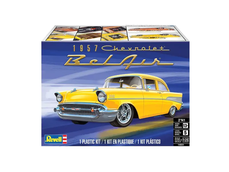 1:25 1957 Chevrolet Bel Air -- Plastic Kit -- Revell 14551 1