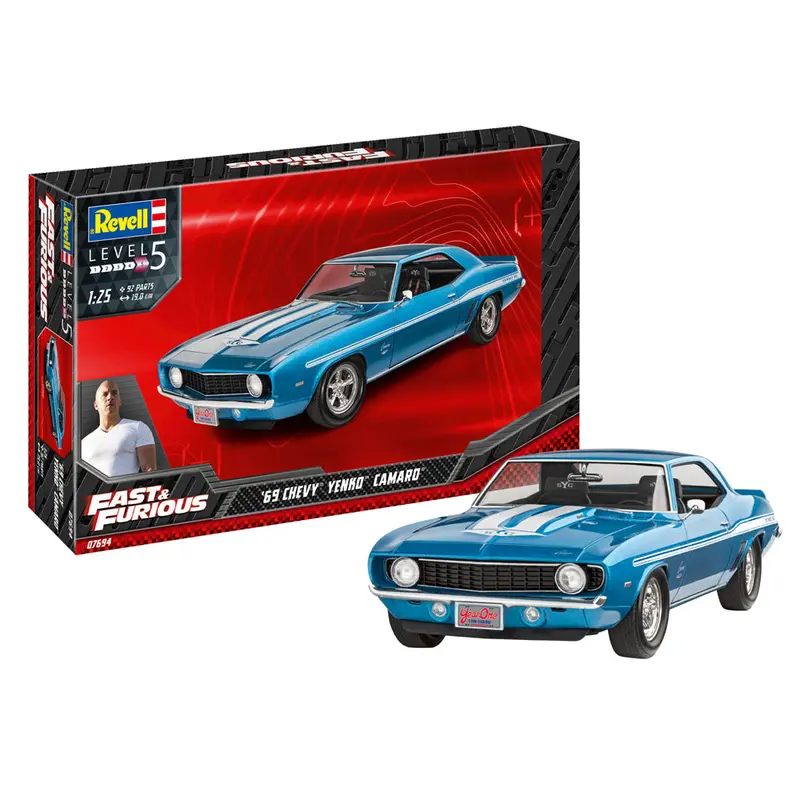 1:25 1969 Chevrolet Camaro - Brian's Fast & Furious - Plastic Kit - Revell 07694 1