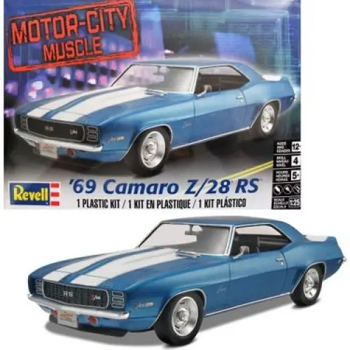 1:25 1969 Chevrolet Camaro Z/28 Rs -- Plastic Kit -- Revell 17457 1