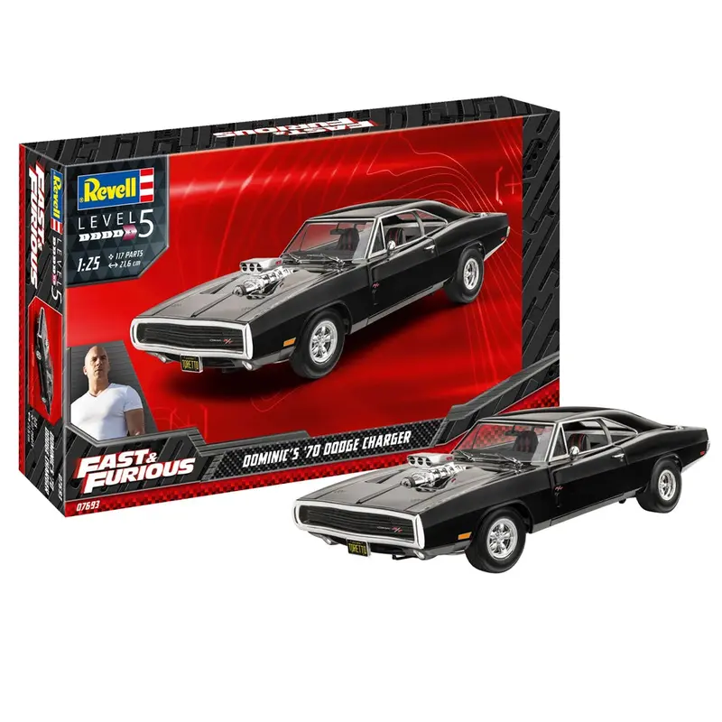 1:25 1970 Dodge Charger -- Dom's Fast & Furious -- Plastic Kit -- Revell 07693 1