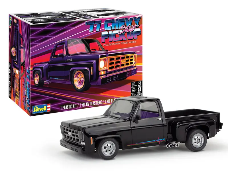 1:25 1977 Chevrolet Street Pickup -- Plastic Kit -- Revell 14552 1