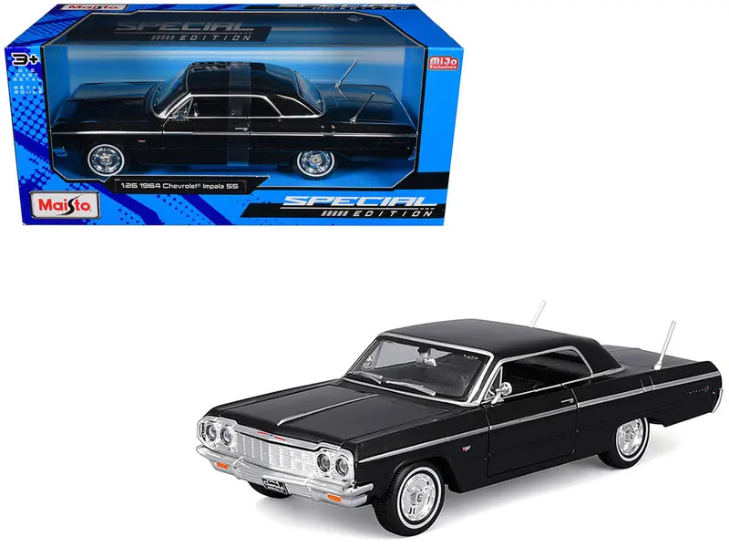 1:26 1964 Chevrolet Impala Ss -- Black -- Maisto (1:24) 1