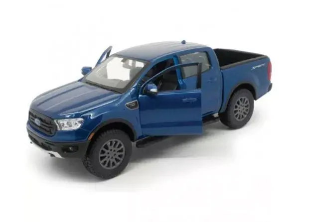 1:27 Ford Ranger Fx4 Sport Pickup Double Cab 2019 -- Blue -- Maisto 1:24 31521 2