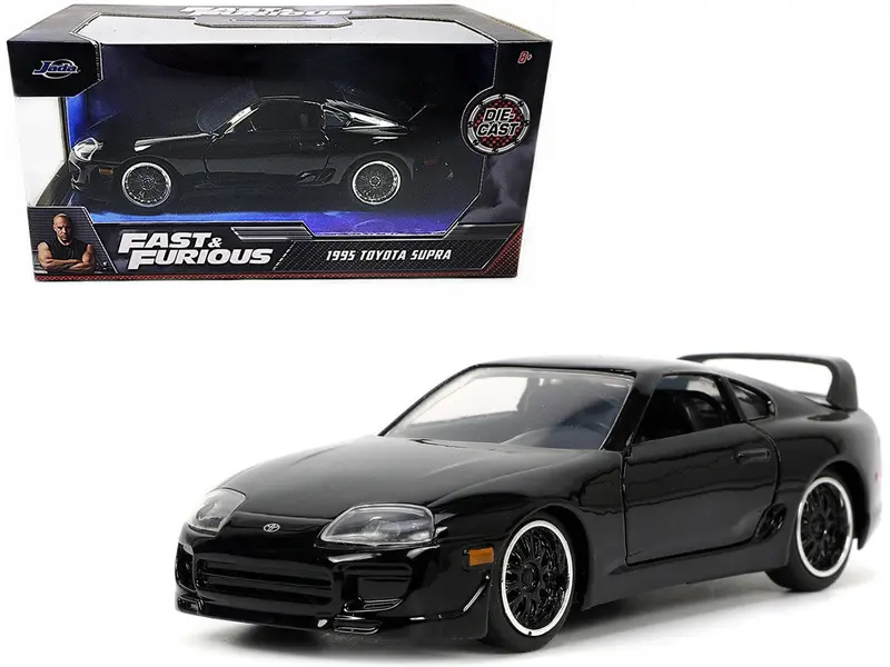 1:32 Brian's Toyota Supra A80 -- Gloss Black -- Fast & Furious Jada 1