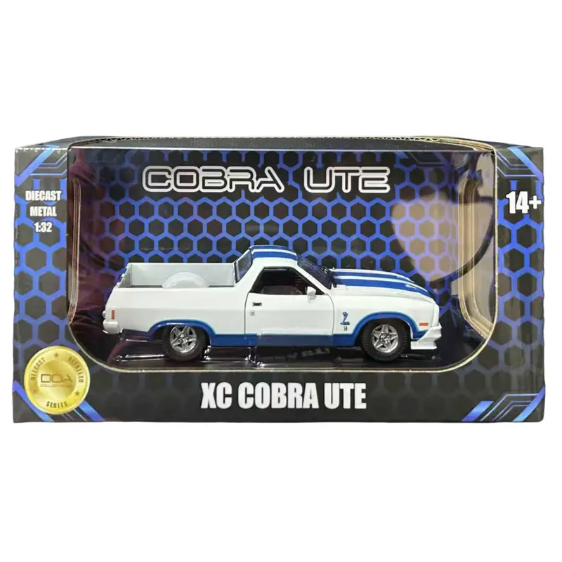 1:32 Ford Xc Falcon Cobra Ute -- White W/Blue Stripes -- Dda Collectibles 1