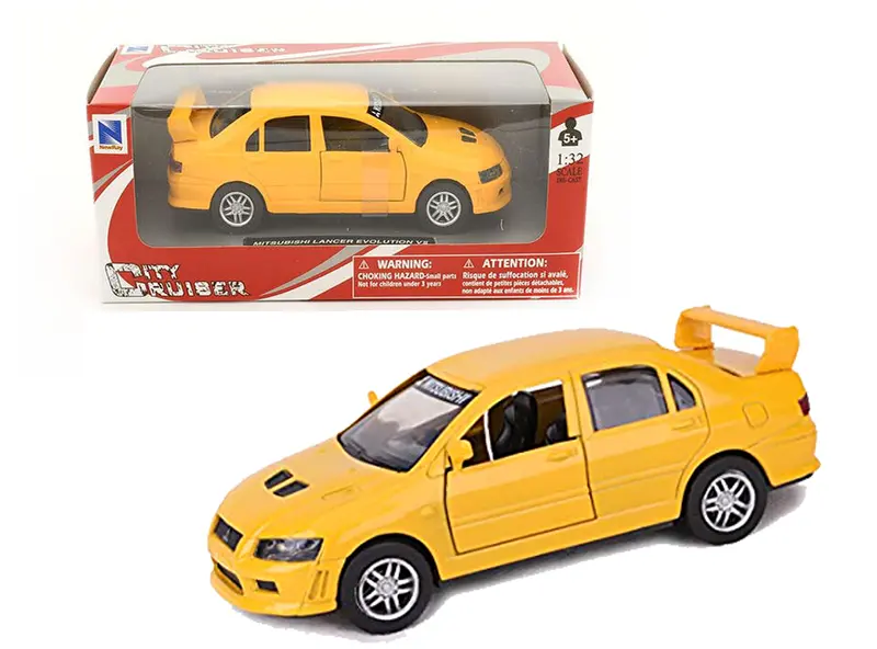 1:32 Mitsubishi Lancer Evolution Vii (7) -- Yellow -- New Ray City Cruiser 1