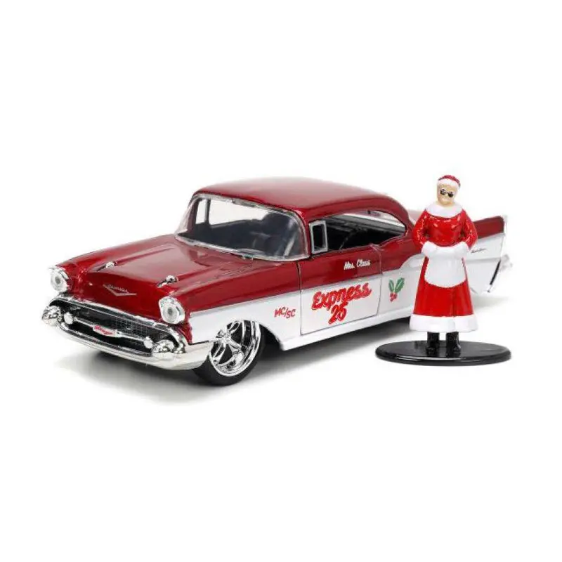 1:32 Mrs Claus W/1957 Chevrolet Bel Air -- Holiday Rides -- Jada 1