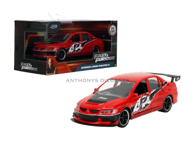1:32 Sean's Mitsubishi Lancer Evolution Ix - Red -- Fast & Furious Jada 1