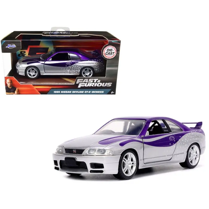 1:32 Tokyo Drift Nissan Skyline R33 Gtr -- Purple/Silver -- Fast & Furious Jada 1