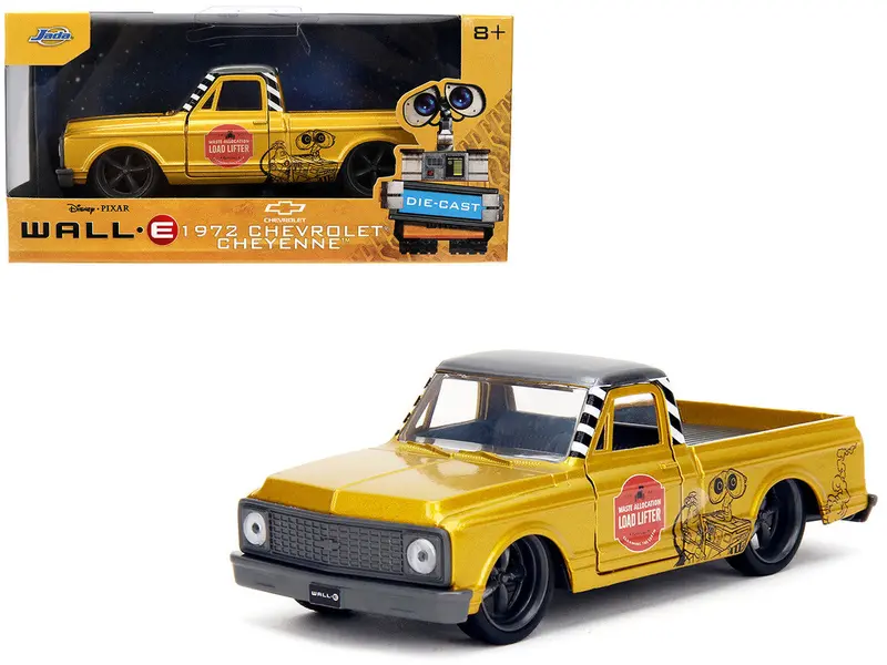 1:32 Wall-E W/Chevrolet Cheyenne -- Yellow -- Jada 1
