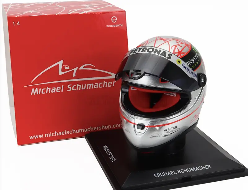 1:4 Helmet - Michael Schumacher - 300Th Gp Spa 2012 - Mercedes -- Mini Helmet F1 1