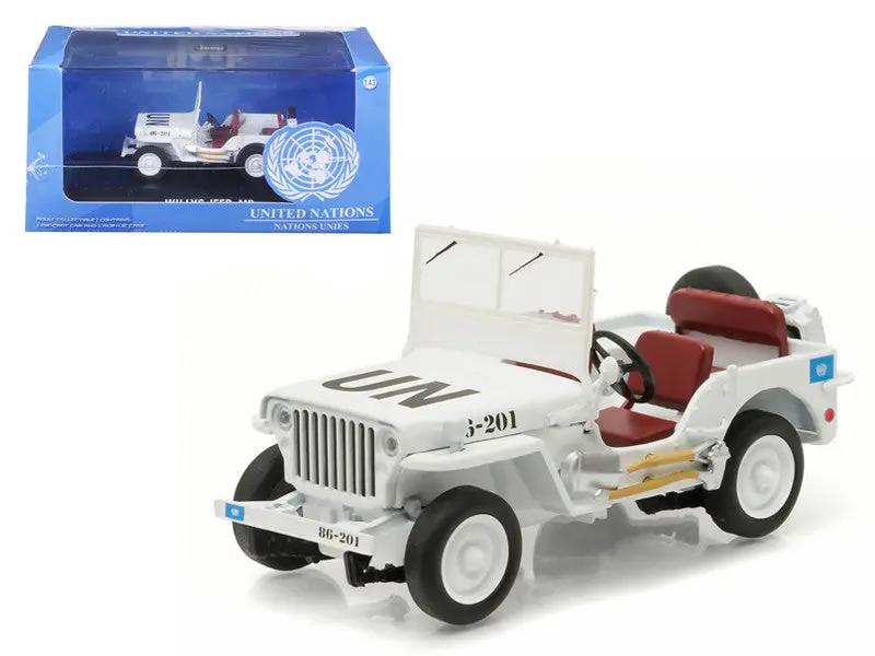 1:43 1944 Jeep Willys -- Un United Nations White -- Greenlight 1