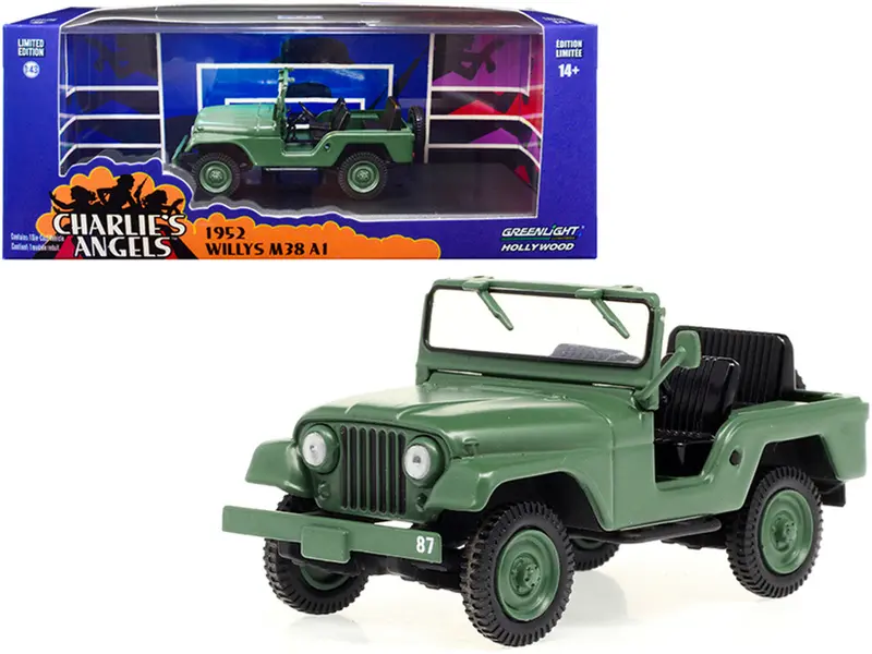 1:43 1952 Willys M38 A1 -- Green "Charlie's Angels" -- Greenlight 1