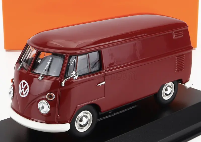 1:43 1963 Volkswagen T1 Kastenwagen (Kombi) -- Dark Red-- Minichamps Vw 1