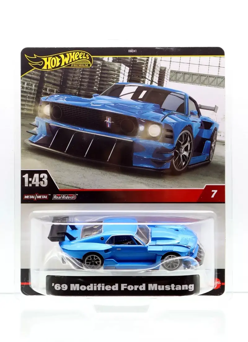 1:43 1969 Ford Mustang Modified -- Blue -- Hot Wheels Hmd41-Hwt04 1