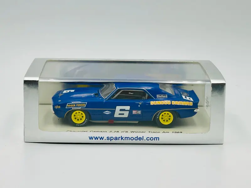 1:43 1969 Mark Donohue - Trans-Am Champion - #6 Sunoco Chevrolet Camaro -- Spark 1