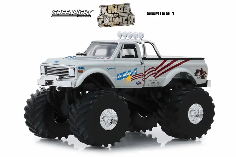 1:43 1970 Chevrolet K-10 Monster Truck "Usa-1 Legacy" -- Greenlight 1